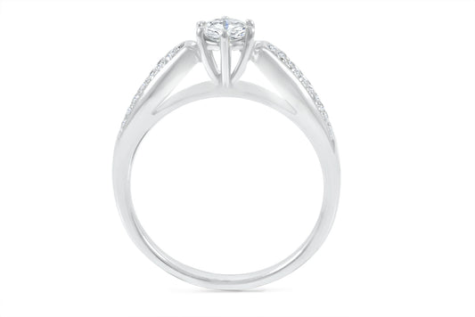 0.52ct Diamond Engagement Ring in 18K White Gold