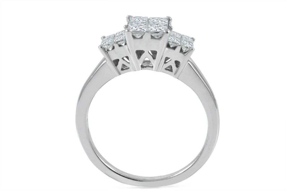 0.70ct Princess Cut Diamond Ring in 18K White Gold