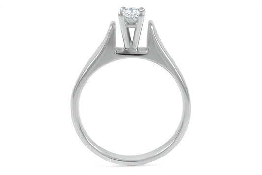 0.25ct Diamond Solitaire Engagement Ring in 18K White Gold
